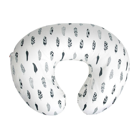 BABY Nursing Pillow Cover Slipcover,100% Organic Cotton ,Soft and Comfortable,Feathers Design,Maternity Breastfeeding Newborn Infant Feeding Cushion Cover, ZT01